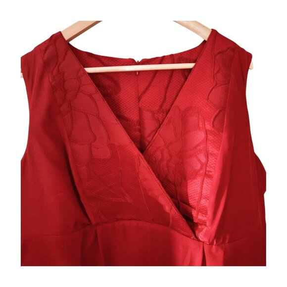 Marina Rinaldi Pre-love Plus Size Red Sleeveless Dress with Wide Belt Size 20US - Picture 10 of 16